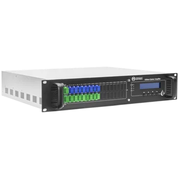 Оптический усилитель VERMAX для сетей КТВ, 2 входа, 16*21dBm выхода, WDM фильтр PON